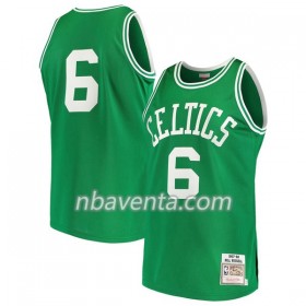 Camiseta Hombre Boston Celtics Bill Russell 6 Hardwood Classics Verde Swingman